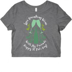 Ladies Slim Fit Crop Top Tee