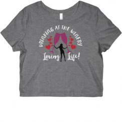 Ladies Slim Fit Crop Top Tee