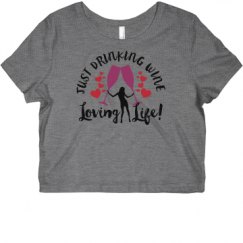 Ladies Slim Fit Crop Top Tee