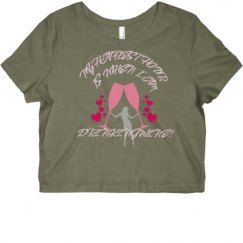 Ladies Slim Fit Crop Top Tee