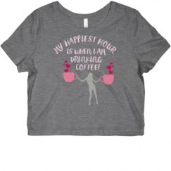 Ladies Slim Fit Crop Top Tee