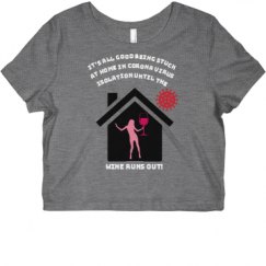 Ladies Slim Fit Crop Top Tee