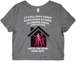 Ladies Slim Fit Crop Top Tee