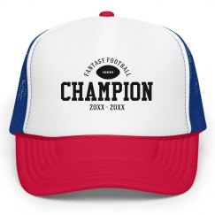 Custom Fantasy Football League Champion Hat
