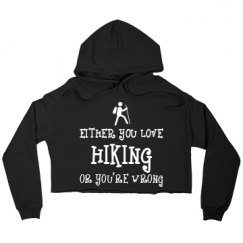 Ladies Relaxed Fit Cropped Fleece Hoodie