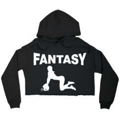 Ladies Relaxed Fit Cropped Fleece Hoodie