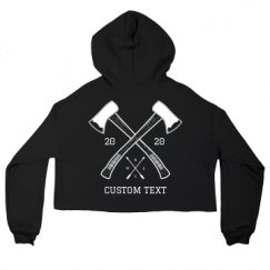 Ladies Relaxed Fit Cropped Fleece Hoodie