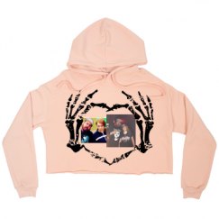 Ladies Relaxed Fit Cropped Fleece Hoodie