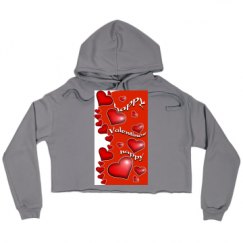 Ladies Relaxed Fit Cropped Fleece Hoodie