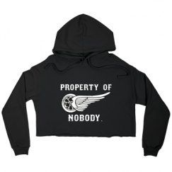 Ladies Relaxed Fit Cropped Fleece Hoodie