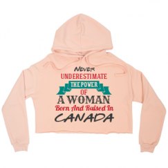 Ladies Relaxed Fit Cropped Fleece Hoodie