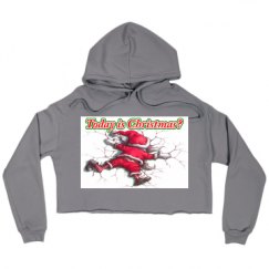 Ladies Relaxed Fit Cropped Fleece Hoodie