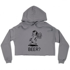 Ladies Relaxed Fit Cropped Fleece Hoodie