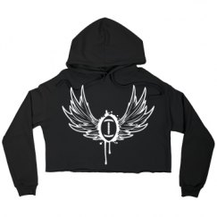 Ladies Relaxed Fit Cropped Fleece Hoodie