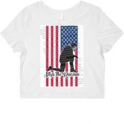 Ladies Slim Fit Crop Top Tee