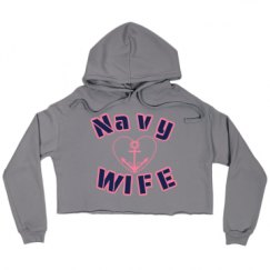 Ladies Relaxed Fit Cropped Fleece Hoodie