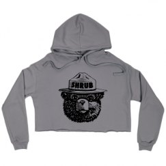 Ladies Relaxed Fit Cropped Fleece Hoodie