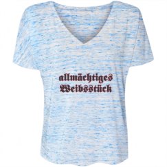 Ladies Flowy Slouchy V-Neck Tee