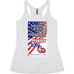 Ladies Slim Fit Super Soft Racerback Triblend Tank