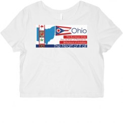 Ladies Slim Fit Crop Top Tee