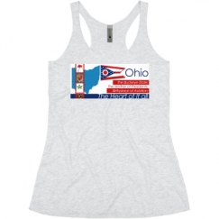 Ladies Slim Fit Super Soft Racerback Triblend Tank