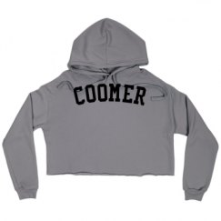 Ladies Relaxed Fit Cropped Fleece Hoodie