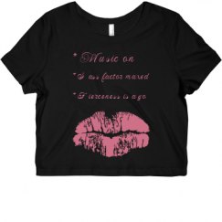 Ladies Slim Fit Crop Top Tee