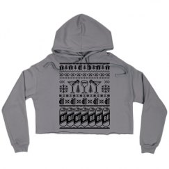 Ladies Relaxed Fit Cropped Fleece Hoodie