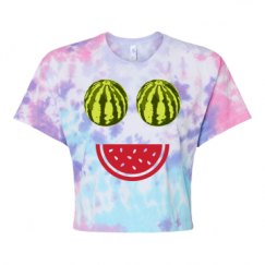 Women's Tie Dye Crop Top Tee
