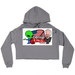 Ladies Relaxed Fit Cropped Fleece Hoodie