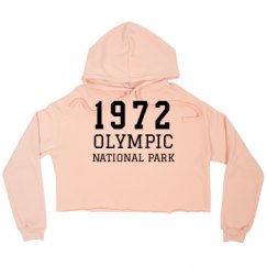 Ladies Relaxed Fit Cropped Fleece Hoodie