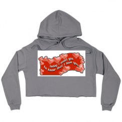 Ladies Relaxed Fit Cropped Fleece Hoodie