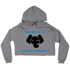Ladies Relaxed Fit Cropped Fleece Hoodie