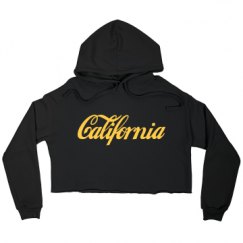 Ladies Relaxed Fit Cropped Fleece Hoodie