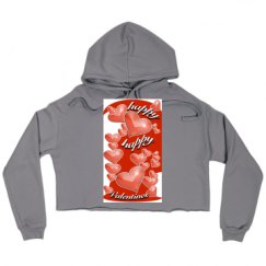 Ladies Relaxed Fit Cropped Fleece Hoodie