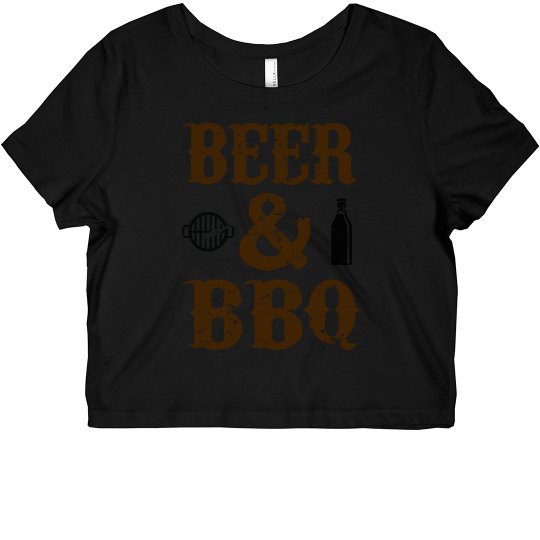 Beer & BBQ Cropped Tee Beer & BBQ Cropped Tee