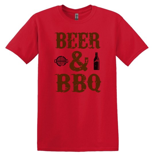 Beer and BBQ Adult Unisex Basic Tee Beer and BBQ Adult Unisex Basic Tee