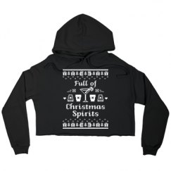 Ladies Relaxed Fit Cropped Fleece Hoodie