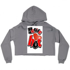 Ladies Relaxed Fit Cropped Fleece Hoodie