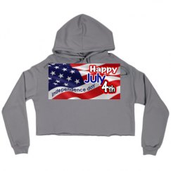 Ladies Relaxed Fit Cropped Fleece Hoodie