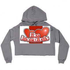 Ladies Relaxed Fit Cropped Fleece Hoodie