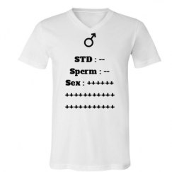 Unisex V-Neck Jersey Tee