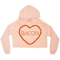 Ladies Relaxed Fit Cropped Fleece Hoodie