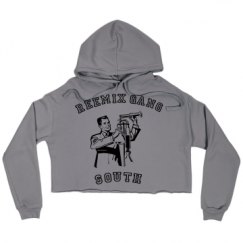 Ladies Relaxed Fit Cropped Fleece Hoodie