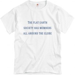 Flat Earth Society T shirt 