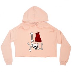 Ladies Relaxed Fit Cropped Fleece Hoodie