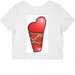 Ladies Slim Fit Crop Top Tee