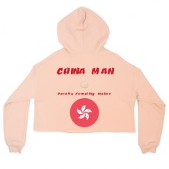 Ladies Relaxed Fit Cropped Fleece Hoodie