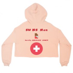 Ladies Relaxed Fit Cropped Fleece Hoodie