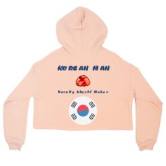 Ladies Relaxed Fit Cropped Fleece Hoodie